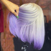 White Purple Ombre Lace Front wig