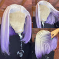 White Purple Ombre Lace Front wig