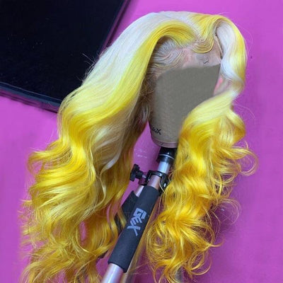 NHA Light Yellow Blonde Ombre Lace Front Wig