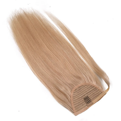 NHA Ash Blonde Human Hair Silky Straight Ponytail