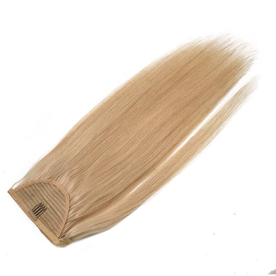NHA Ash Blonde Human Hair Silky Straight Ponytail