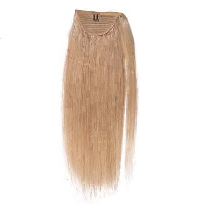 NHA Ash Blonde Human Hair Silky Straight Ponytail