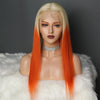NHA Straight Blonde Orange Ombre Lace Frontal Wig