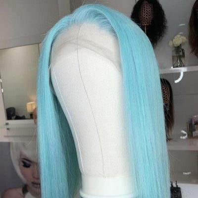 NHA Light Blue Straight Lace Wig