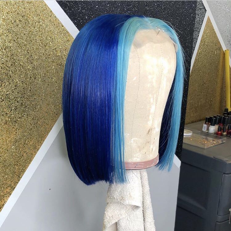 NHA Dark Blue BOB Lace Wig