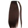NHA Dark Brown Human Hair Silky Straight Ponytail