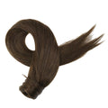 Brown Human Hair Silky Straight Ponytail Extension