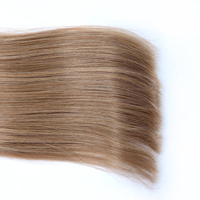 NHA Medium Brown Highlight Straight Clip in Human Hair Extension