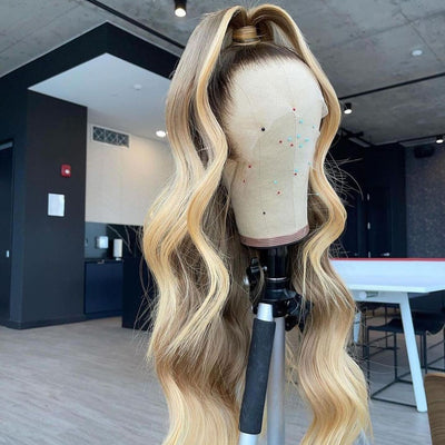 NHA Blonde Highlight Body Wave Human Hair