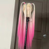 NHA Grey Pink Ombre Long Fashion Straight Wig 20 INCH