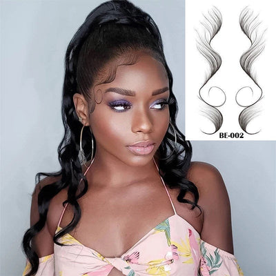 NHA 4 Styles Baby Hair Edge Tattoo Sticker