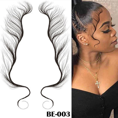 NHA 4 Styles Baby Hair Edge Tattoo Sticker