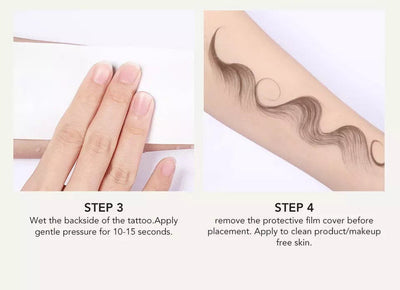 NHA 4 Styles Baby Hair Edge Tattoo Sticker