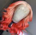 NHA 14INCH Blonde With Orange Color Ombre Wavy Wig
