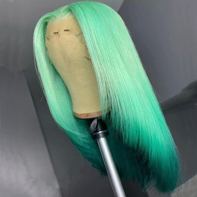 NHA Light Green Ombre BOB Lace Wig