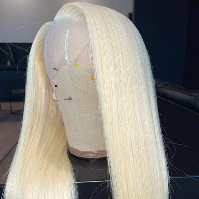 NHA Blonde Silky Straight Virgin Hair Lace Front Wig