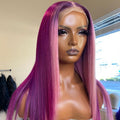 NHA Purple Highlight Straight Wig