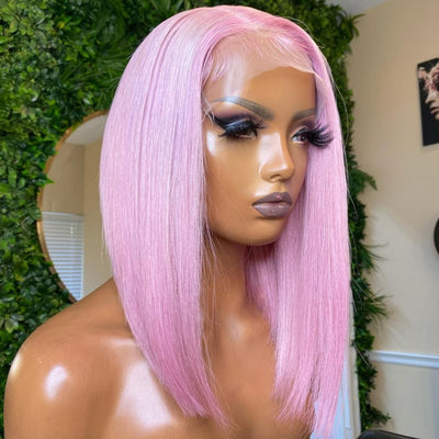 Trendy Bob Purple Hair Lace Front Wig