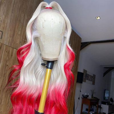 Red Ombre Hair Lace Front Wig