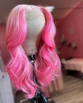 Pink Highlight Hair Lace Front Wig