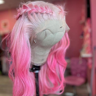 Pink Highlight Hair Lace Front Wig