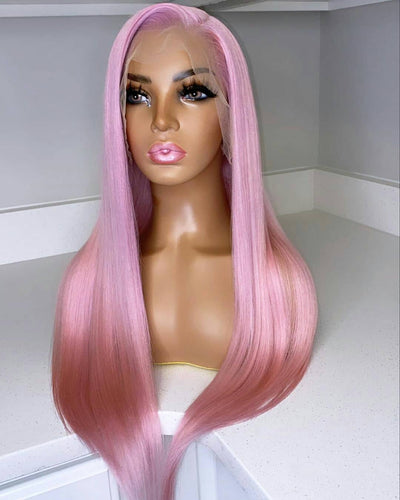 NHA Luxury Rose Pink Straight Wig