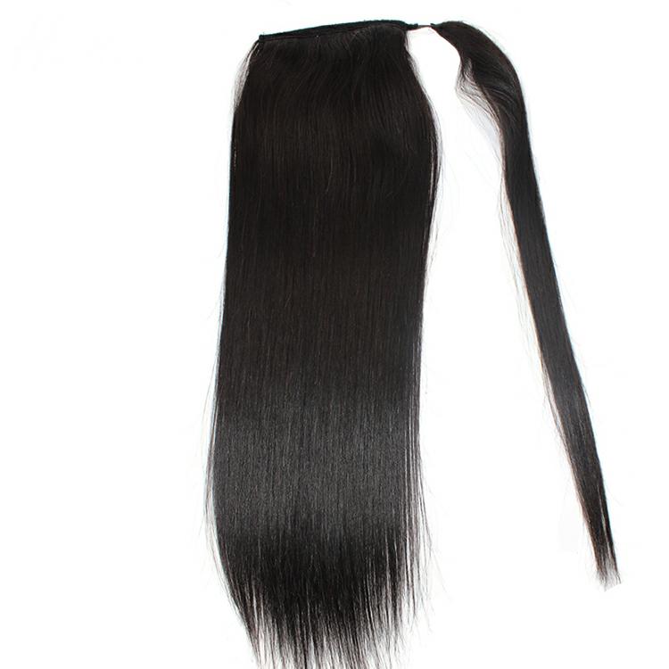 Black Remy Luxury Ponytail Human Hair Extension