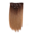 NHA Brown Ombre Straight Clip in Human Hair Extension